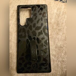 Black Leopard Loopy Phone Case- Fits S22 Ultra